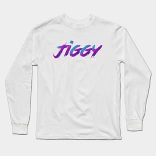 Jiggy 90s Slang With 90s Colors Long Sleeve T-Shirt